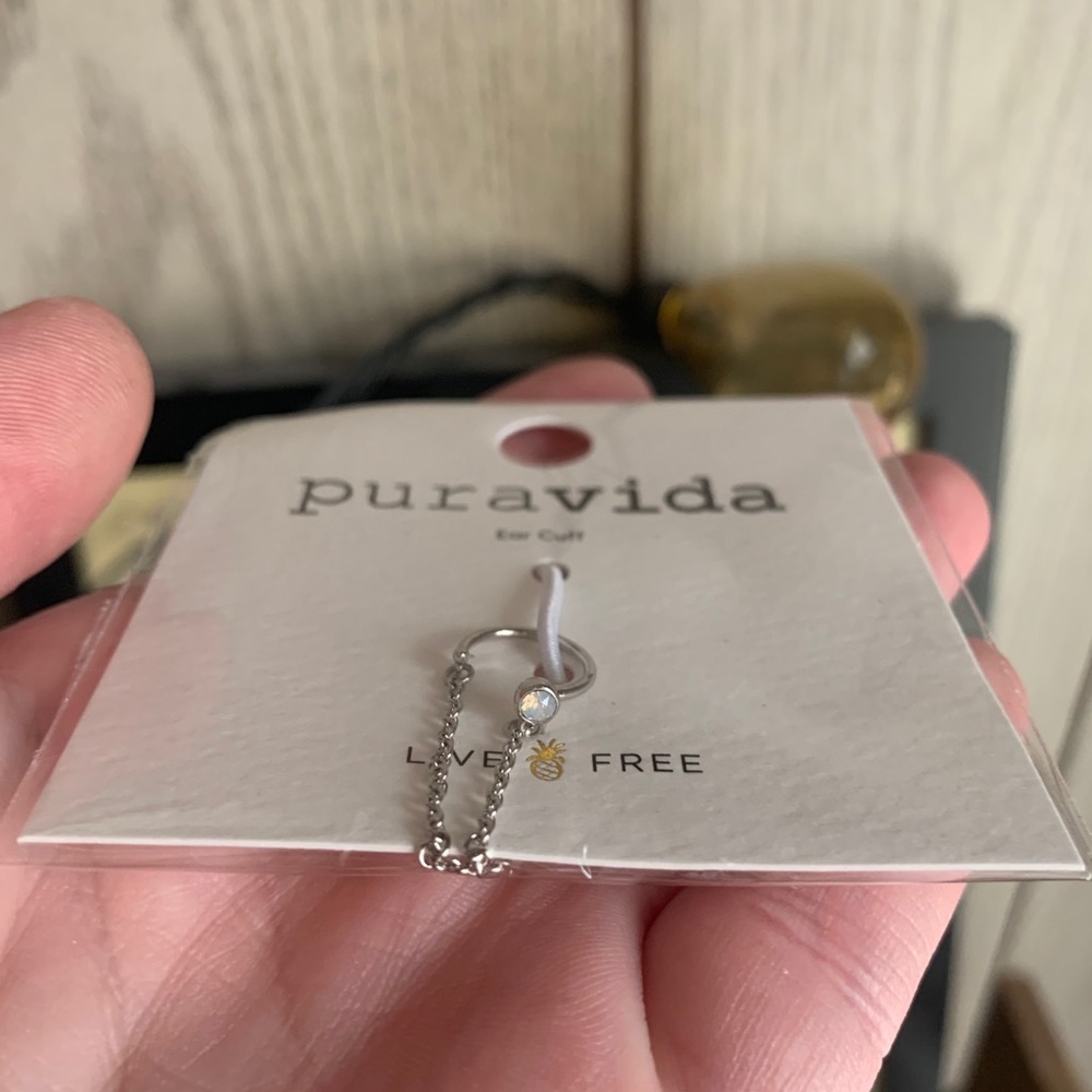Pura vida silver ear cuff
